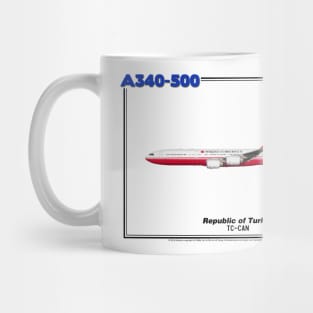 Airbus A340-500 - Republic of Turkey (Art Print) Mug